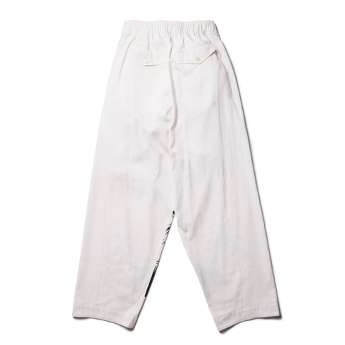 818PAM1 Off White / Graphic Printed Wide Pants - JULIUS