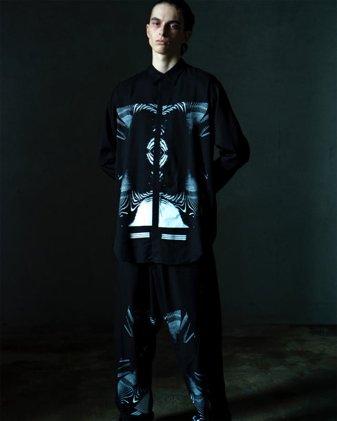 818SHM1 Black / Graphic Printed Shirt - JULIUS