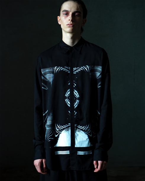 818SHM1 Black / Graphic Printed Shirt - JULIUS