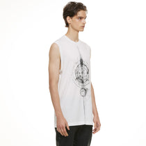 JULIUS 937CPM3 Off White / Mantra Sleeve Less Top