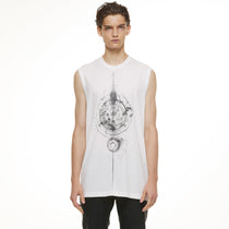 JULIUS 937CPM3 Off White / Mantra Sleeve Less Top