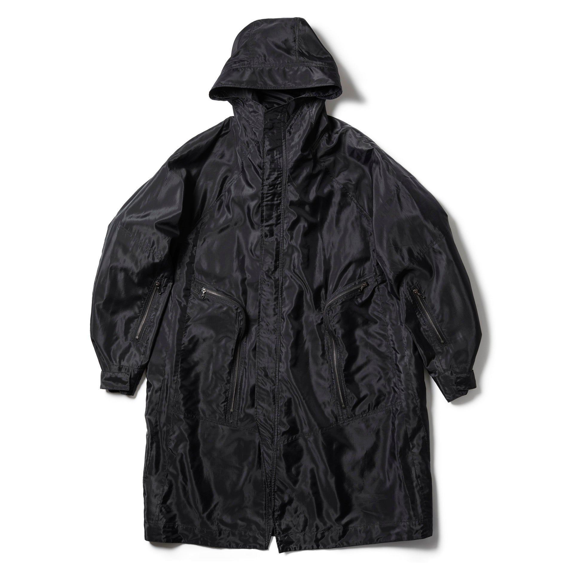 JULIUS DIVIDED HOODED COAT Black 2019FW - トレンチコート