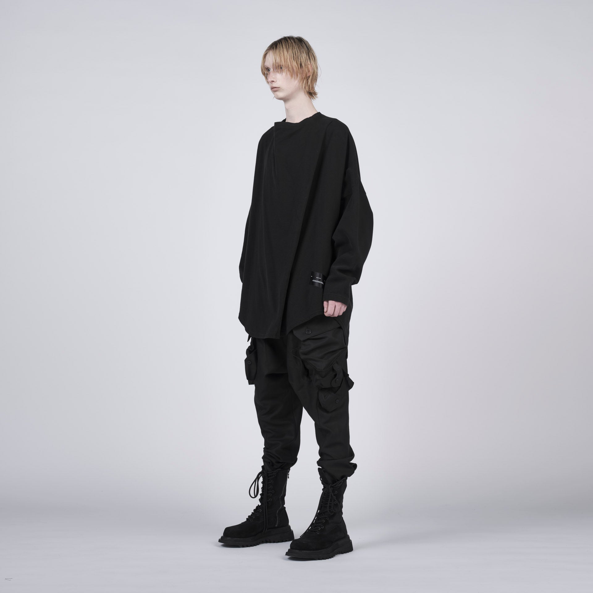 Gas Mask Cargo Pants - Black - JULIUS OFFICIAL STORE