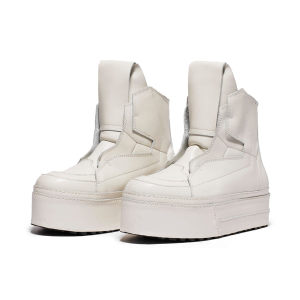 Thick-Soled Leather Sneakers - Off White - JULIUS OFFICIAL STORE